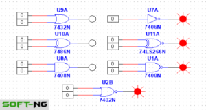 پیاده سازی گیت های منطقی با گیت NOR در مولتی سیم