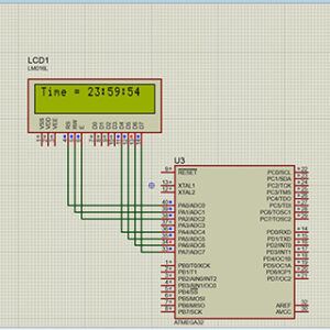 راه اندازی یک ساعت ساده (تایمر) با LCD و کدویژن و میکروکنترلر atmega32