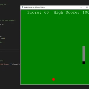 دانلود بازی مار (Snake Game) با رابط کاربری گرافیکی در پایتون
