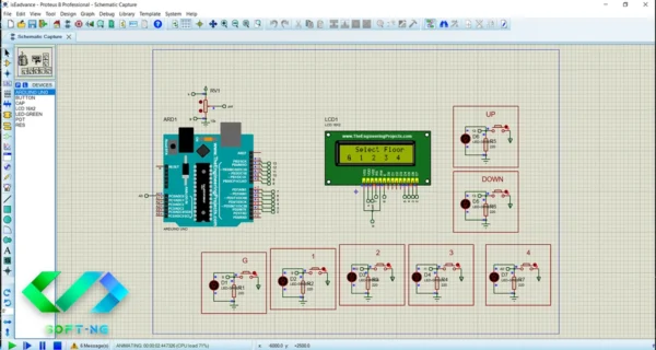 پروژه شبیه‌سازی آسانسور با آردوینو و پروتئوس